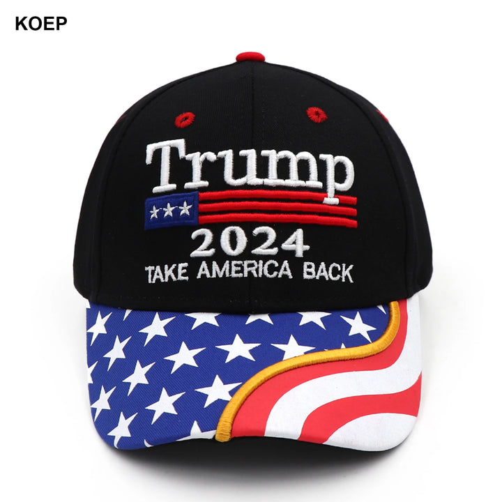 New Donald Trump 2024 Baseball Caps Take America Back Snapback President Hat 3D Embroidery Flag Printing Drop Shipping T4