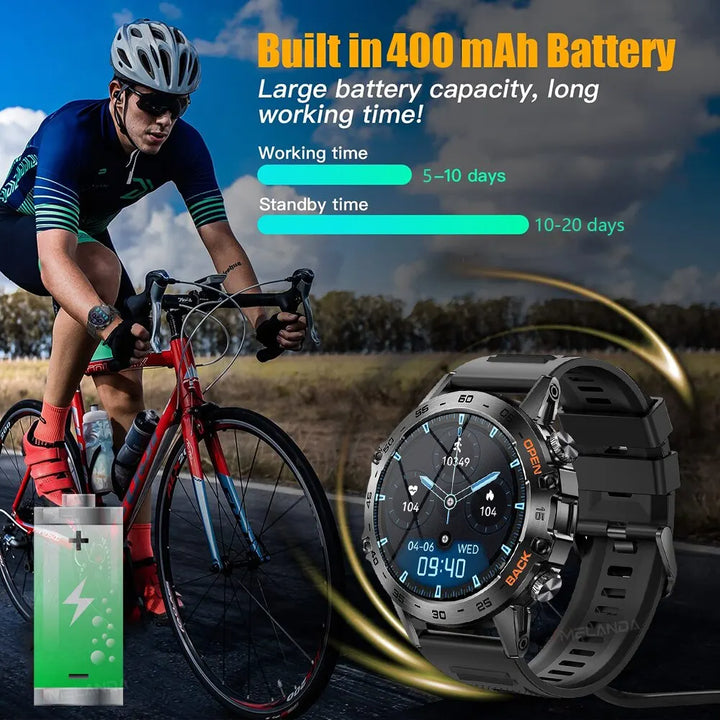 Smart Watc Steel 1.39" Bluetooth Call  Men Sports Fitness Tracker Watches IP68 Waterproof Smartwatch