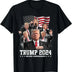 Donald Trump Election Print T-shirt 2024 Election Trump Fun Pattern Men's and Women's  Street Top