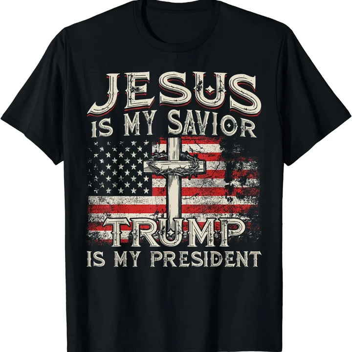 Donald Trump Election Print T-shirt 2024 Election Trump Fun Pattern Men's and Women's  Street Top