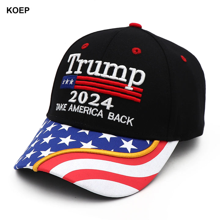 New Donald Trump 2024 Baseball Caps Take America Back Snapback President Hat 3D Embroidery Flag Printing Drop Shipping T4